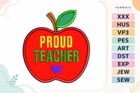 Apple Back to School Applique: A Teacher-Themed Craft Fair Standout