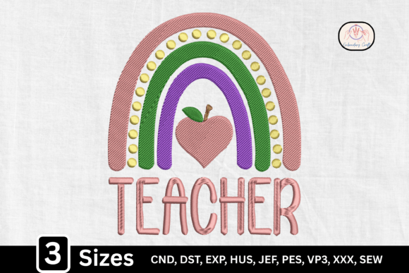 Apple Rainbow Teacher: An Embroidery Review
