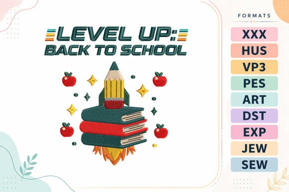 Back to School Rocket Books Embroidery Design Review