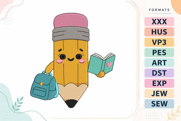 Cute Pencil Back to School Embroidery Design Review