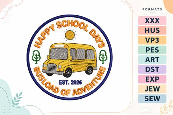 Happy Days Back to School Embroidery Review