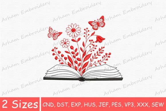 Reading Book Flower Butterfly: Apparel Design Review