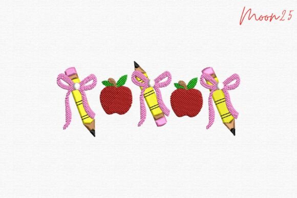 Teacher Apples Pencils School Border Acc Review