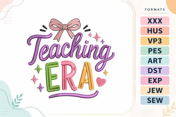 Teaching Era Back to School Embroidery Review